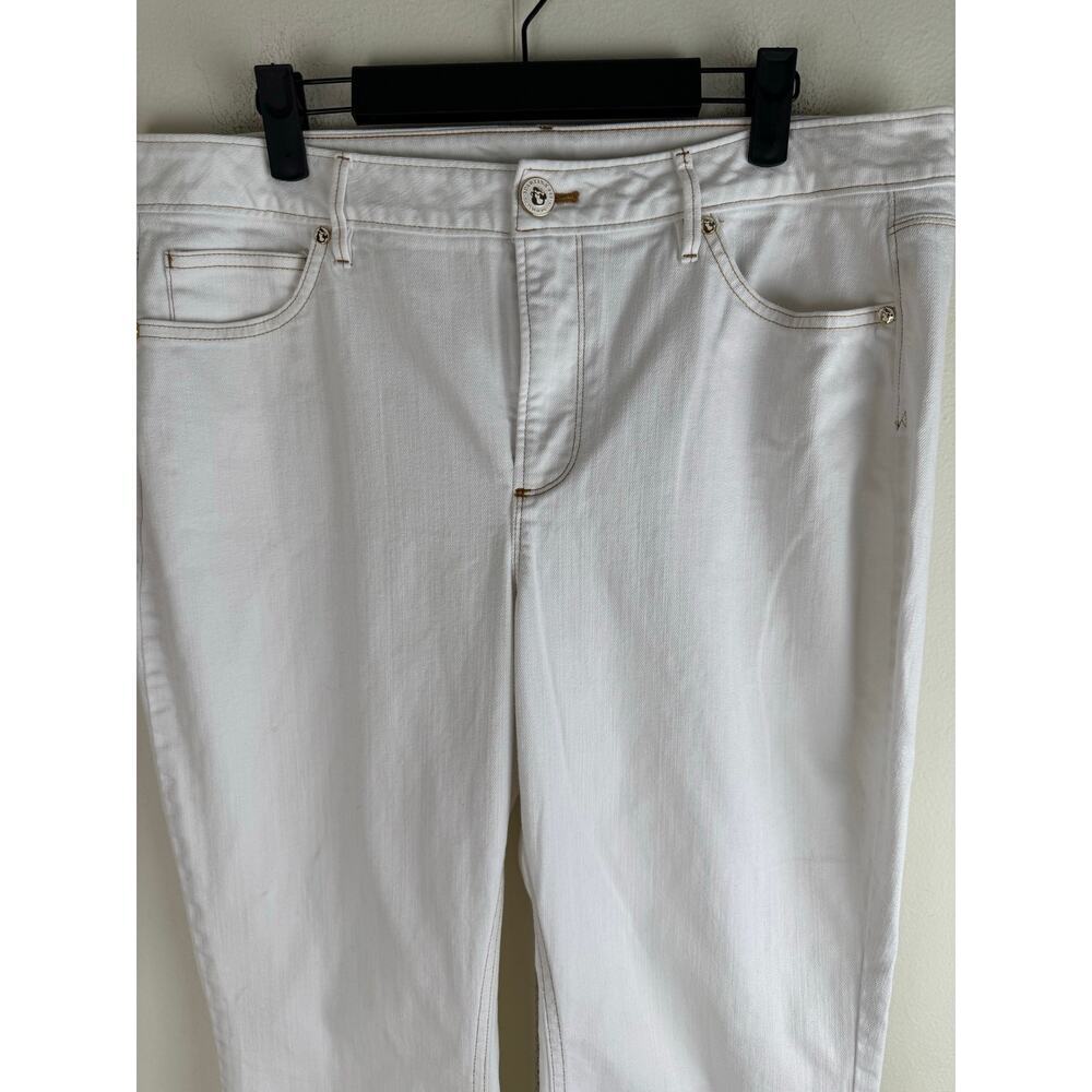 Spartina 449 Ellington Kick Flare Jeans Pearl Off White 14 - Picture 9 of 16
